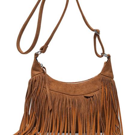 Bohemian Tassel Faux Deerskin Vintage Saddle Bag